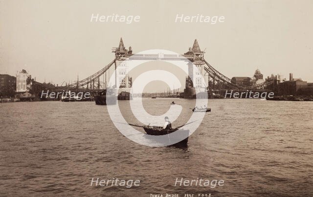 Tower Bridge, London, c1890. Creator: Francis Godolphin Osbourne Stuart.