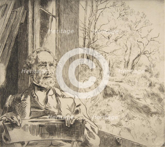 Portrait of Meyer-Heine, 1872. Creator: Felix Bracquemond.