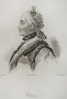 Catherine the Great,1839. Creator: Mme Lesueur.
