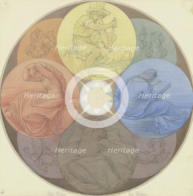 The Nature of Colors and Their Appearance at the Four Times of Day, 1863. Creator: Eduard von Steinle.