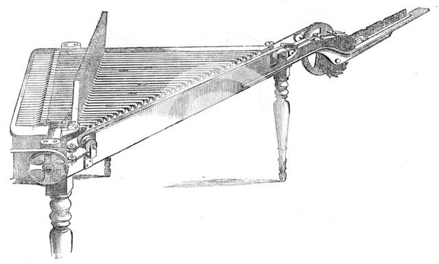 The International Exhibition: Mitchel's type-composing machine, 1862. Creator: Unknown.