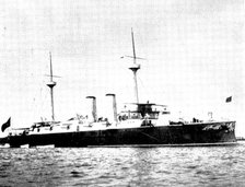 The Spanish-American War: Spanish war-ships - Infanta Maria Teresa, first class belted cruiser, 1898 Creator: Symonds & Co.