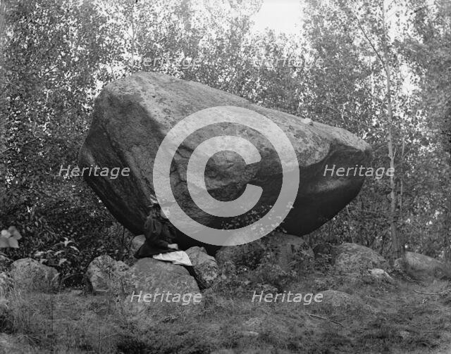 Bartlett Boulder, Upper Bartlett, White Mountains, c1900. Creator: Unknown.