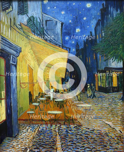 Café Terrace at Night (Terrasse du café le soir), 1888. Creator: Gogh, Vincent, van (1853-1890).