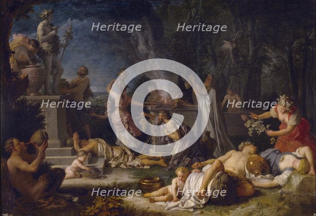 The Offering to Bacchus, 1720. Artist: Houasse, Michel-Ange (1680-1730)
