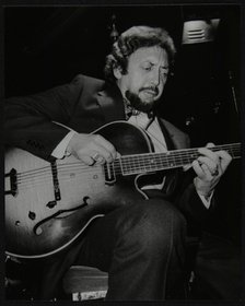 American guitarist Barney Kessel playing at the Middlesex and Herts Country Club, London, 1982. Artist: Denis Williams
