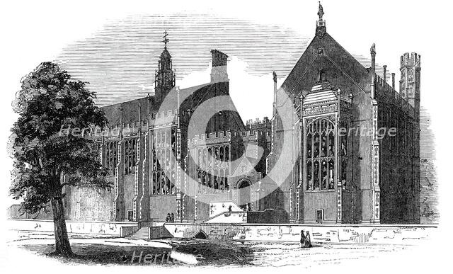 Eastern or garden front, Lincoln's Inn New Buildings, 1845. Creator: Unknown.