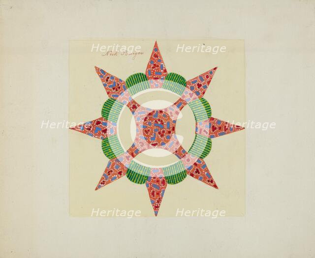 Pieced Autograph Quilt (1 Piece), c. 1936. Creators: Cornelius Christoffels, Margaret Linsley.