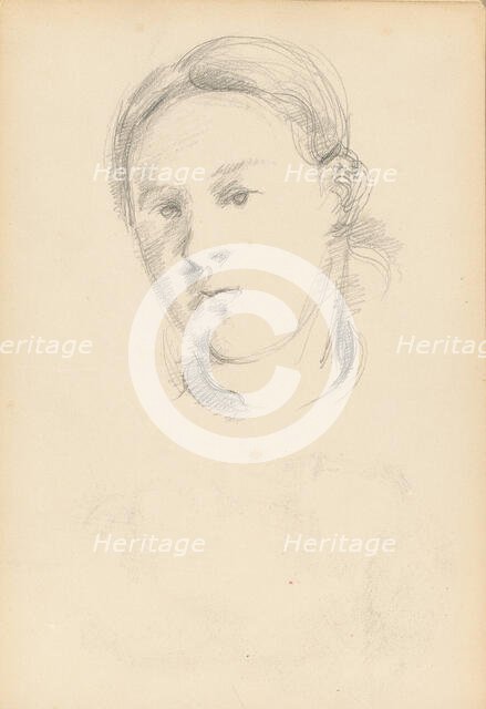 Head of a Young Woman, c. 1880. Creator: Paul Cezanne.