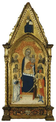 The Virgin and Child between Angels and six Saints, 1362. Creator: Niccolò di Tommaso.