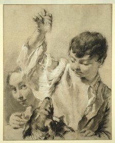 Giacomo Feeding a Dog, 1738/39. Creator: Giovanni Battista Piazzetta.