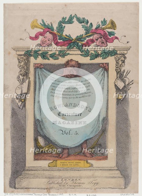 Title Page, Rowlandson's Caricature Magazine, Vol. 5, 1808., 1808. Creator: Thomas Rowlandson.