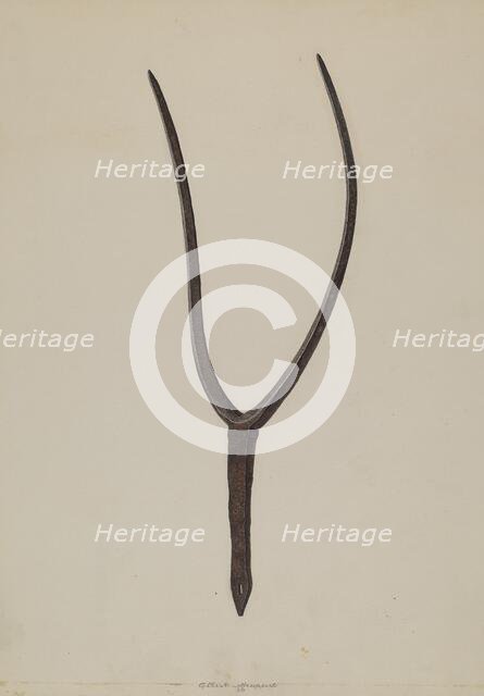 Hay Fork, 1938. Creator: Albert Geuppert.