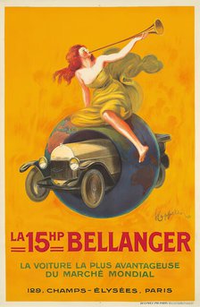 La 15HP Bellanger, 1921. Creator: Cappiello, Leonetto (1875-1942).