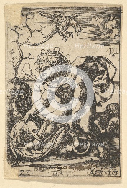 Man with a Fish, August 16, 1522. Creator: Dirck Vellert.