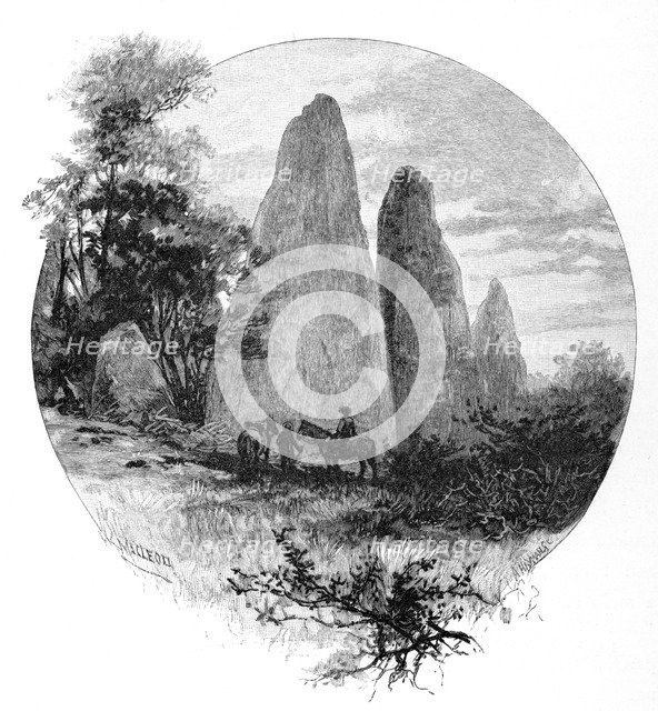 Granite rocks, Betts camp, Mount Kosciuszko, New South Wales, Australia, 1886.Artist: W Macleod