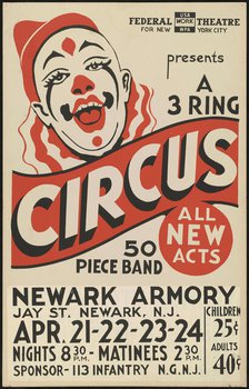 Circus, Newark, NJ, [193-]. Creator: Unknown.