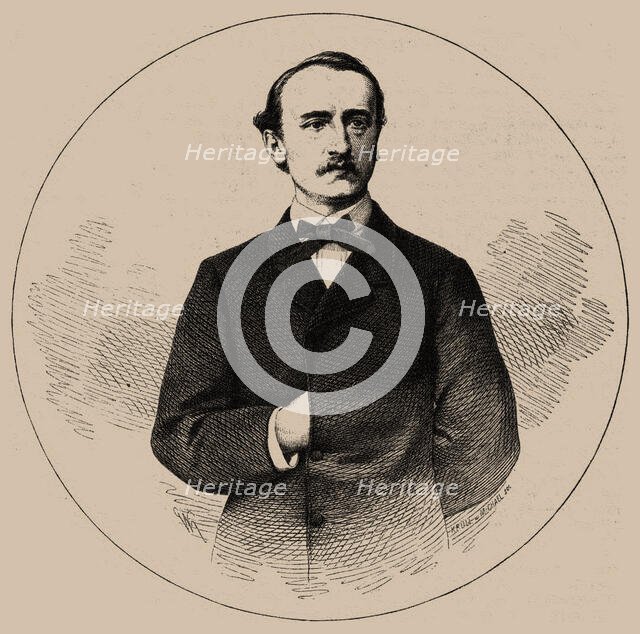 Portrait of the composer Johann Joseph Abert (1832-1915), 1866. Creator: Krüll & Michael.