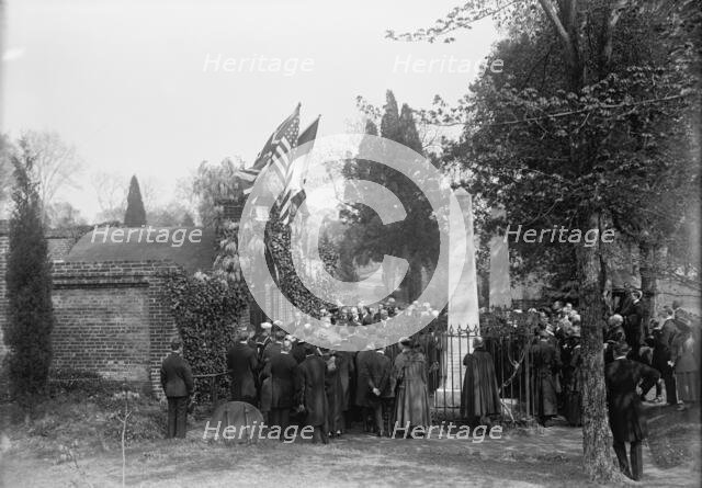 Allied Commission To U.S. At Mount Vernon: Groups At Tomb of Washington, 1917. Creator: Harris & Ewing.