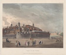 View of the Tower, October 1, 1809., October 1, 1809. Creators: Thomas Rowlandson, Augustus Charles Pugin, Thomas Sunderland.