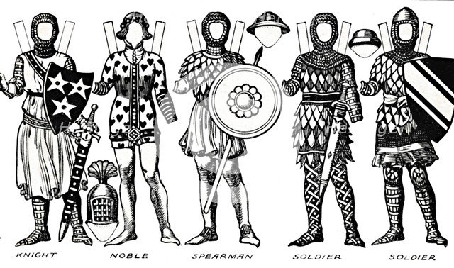 'The Gallery of British Costume: Dress Worn in the Reign of the First Edward', c1934. Artist: Unknown.