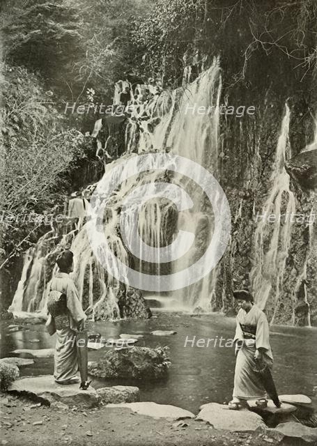 'The Waterfall of Falling Jewels at Yumoto', 1910. Creator: Herbert Ponting.