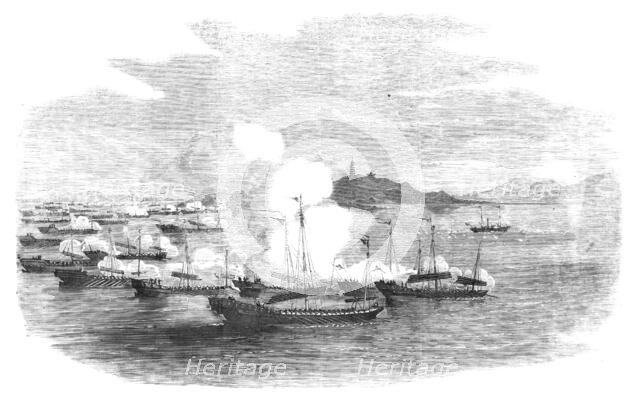 Attempt to Capture the Passenger-steamer "Fei Ma" ("Flying Horse") by 53 Imperial Junks..., 1857. Creator: Unknown.