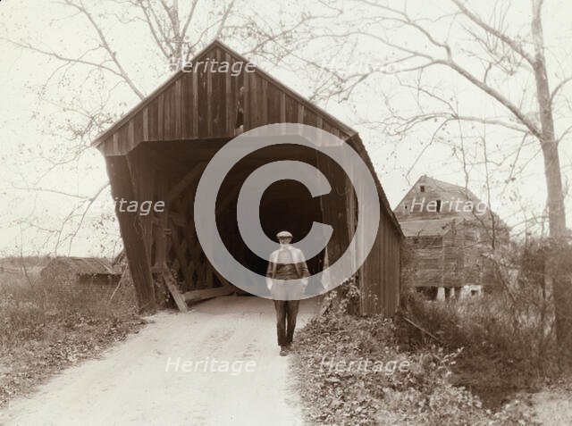 Covered Bridge, Trent's Mills, Buckingham County, Virginia, 1933. Creator: Frances Benjamin Johnston.