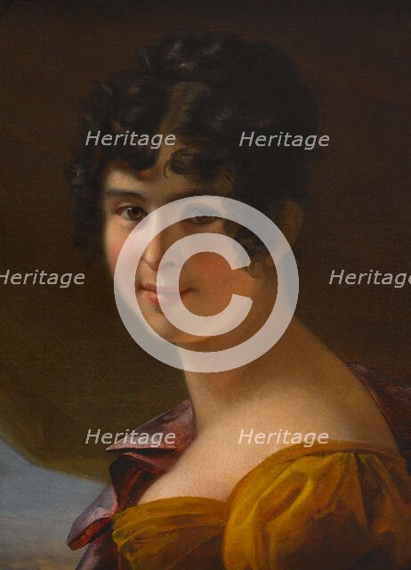 Portrait d'Adèle Foucher, c.1820. Creator: Julie Hugo.