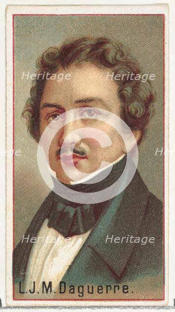 L. J. M. Daguerre, printer's sample for the World's Inventors souvenir album (A25) for All..., 1888. Creator: Allen & Ginter.