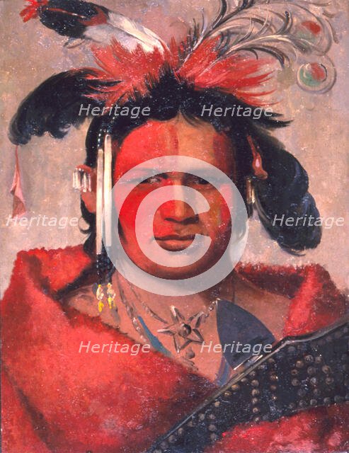 Chee-me-náh-na-quet, Great Cloud, son of Grizzly Bear, 1831. Creator: George Catlin.