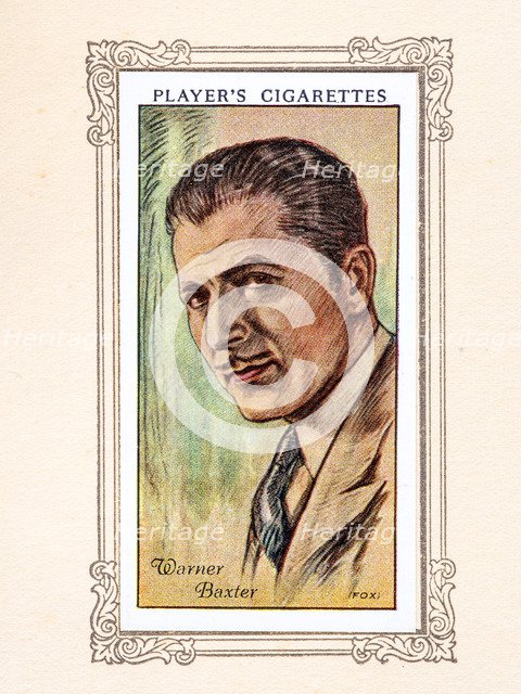 Warner Baxter, 1934. Artist: Unknown.