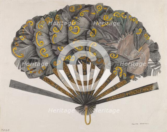 Feather Fan, c. 1937. Creator: Tulita Westfall.