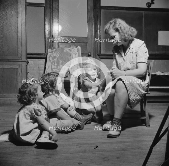 A child care center opened September 15, 1942 for thirty children, New Britain, Connecticut, 1943. Creator: Gordon Parks.