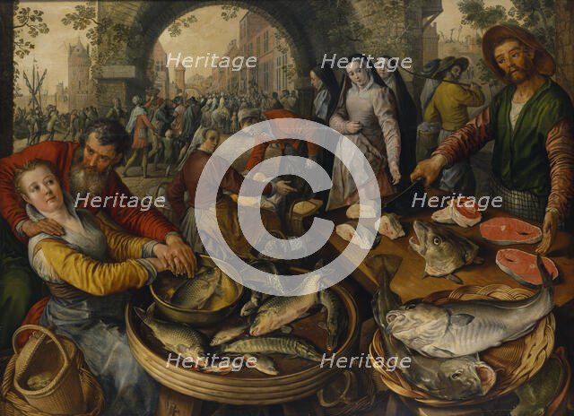 Fish Market with Ecce Homo, 1570. Creator: Joachim Beuckelaer.