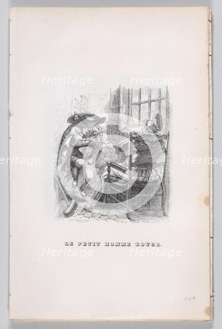 The Little Red Man from The Complete Works of Béranger, 1836. Creators: Louis-Henri Brevière, Cesar-Auguste Hebert.