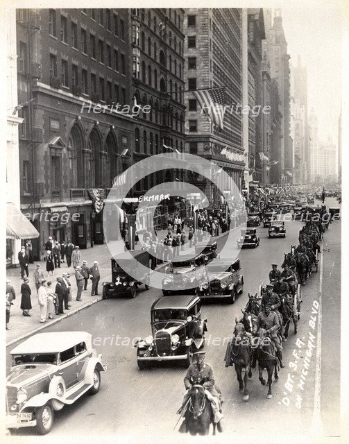 Field Artillery on Michigan Boulevard, Chicago, Illinois, USA, 1930. Artist: Unknown
