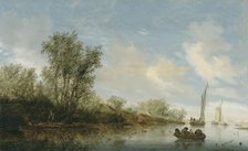 A River with Fishermen, 1645. Creator: Salomon Ruysdael.