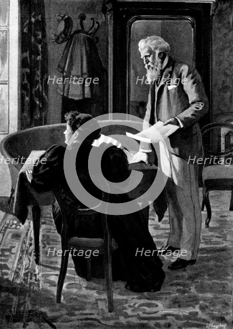 Adam Johnstone's Son: Lady Johnstone...turned her head till she could look out of the window, 1895. Creator: George Meisenbach.