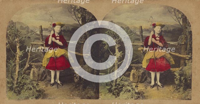 Little Bo-Peep Has lost her sheep, etc., about 1865. Creator: London Stereoscopic & Photographic Co.