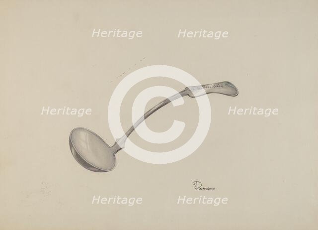 Cream Ladle, c. 1937. Creator: Josephine C. Romano.