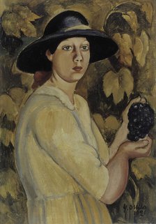 Girl with Grapes, 1921. Creator: Yrjö Aleksander Ollila.