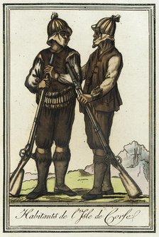 Costumes de Différent Pays, 'Habitants de l'Isle de Corse', c1797. Creators: Jacques Grasset de Saint-Sauveur, LF Labrousse.