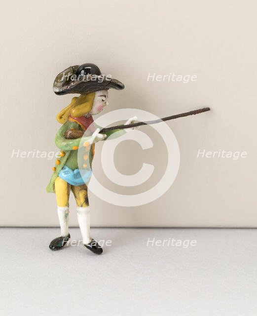 Hunter with Gun, France, 18th century. Creator: Verres de Nevers.