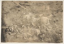 Noah and the animals entering the ark, 1650-55. Creator: Giovanni Benedetto Castiglione.