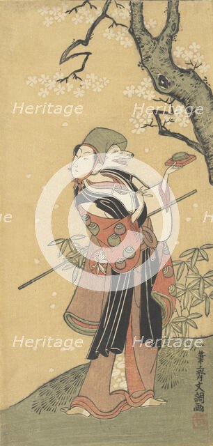 A Fox Dance from the Drama The Thousand Cherry Trees. Creator: Ippitsusai Buncho.