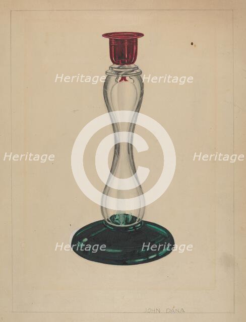 Candlestick, c. 1937. Creator: John Dana.