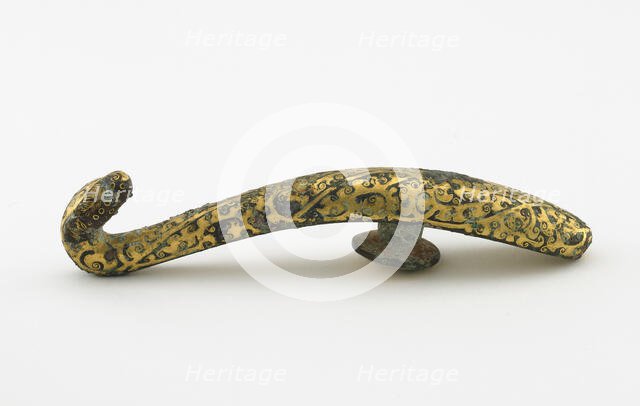 Garment hook (daigou) with interlace, Late Eastern Zhou dynasty, 5th-4th century BCE. Creator: Unknown.