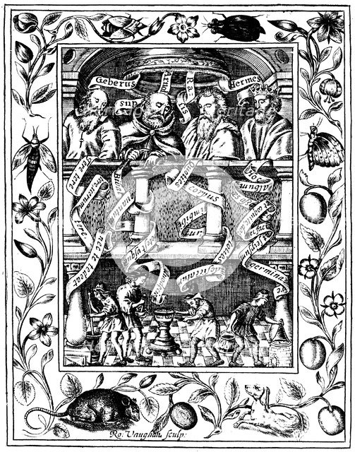The four great alchemists, 1652. Artist: Robert Vaughan