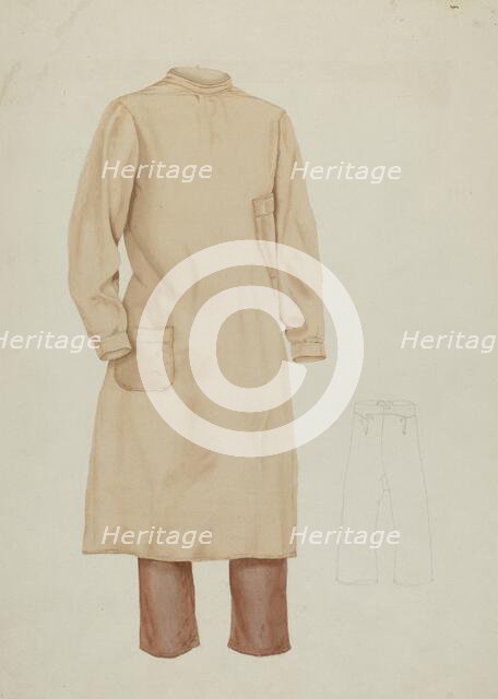 Man's Smock and Trousers, c. 1936. Creator: Frances Cohen.